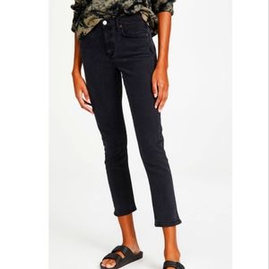 Agolde Toni jeans mid rise straight,size 26 ,black